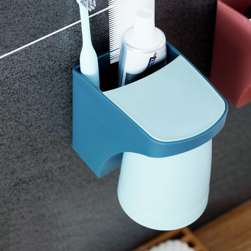 BrushEase - Wall-Mounted Toothbrush and Cup Holder