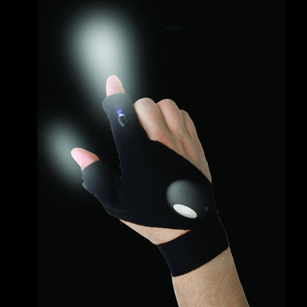 Fingerless LED Flashlight Gloves | Hands-Free Lighting for DIY, Camping, and Repairs
