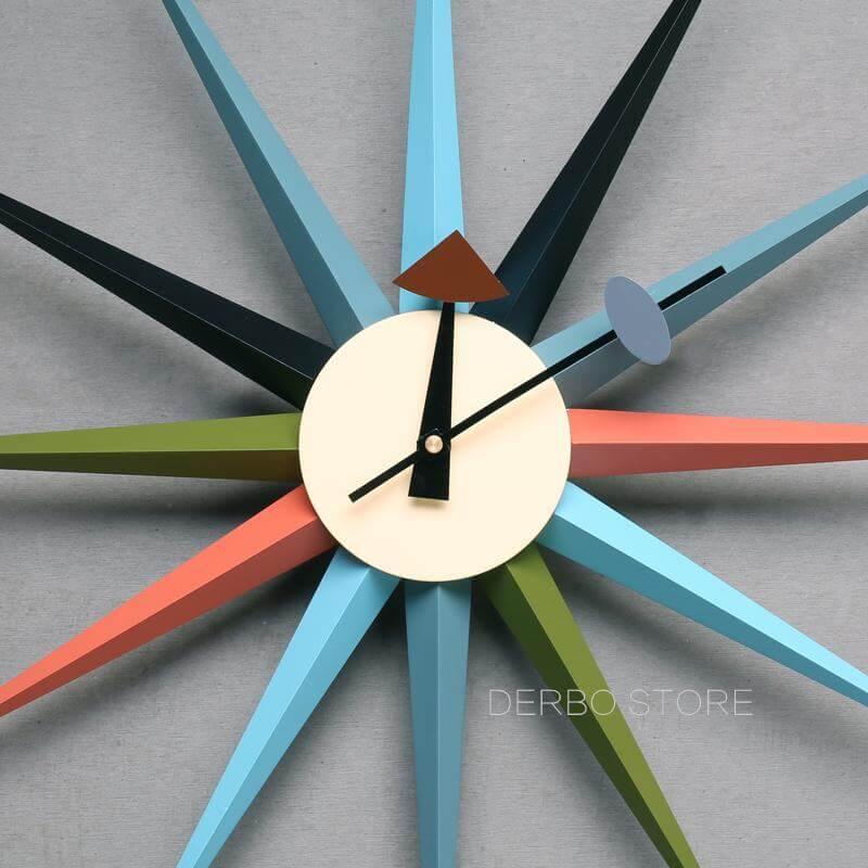 StellarTime - Retro Mid-Century Modern Starburst Wall Clock