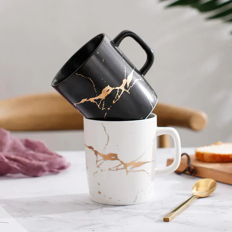 LumiStone Coffee Mug with Striking Pattern and Glossy Surface