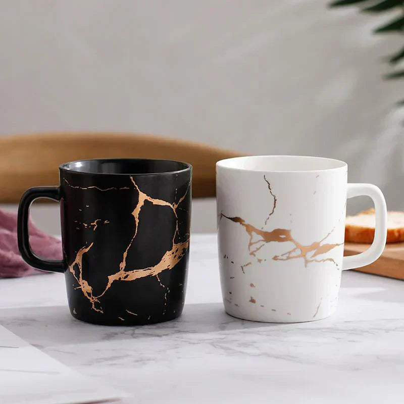 LumiStone Coffee Mug with Striking Pattern and Glossy Surface