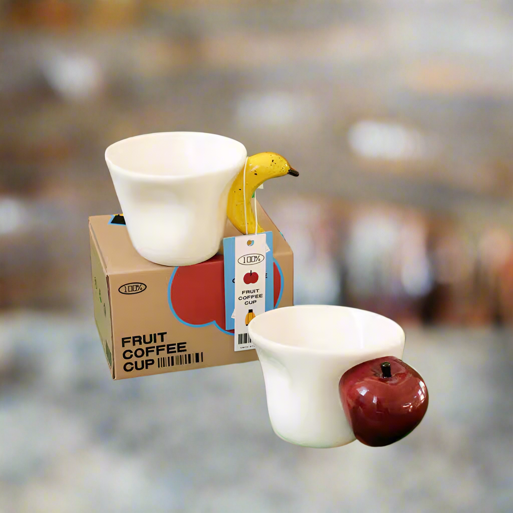 FruitySips - Whimsical Fruit-Shaped Mugs