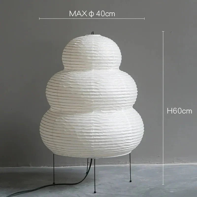WabiLume Artistic Rice Paper Floor Lamp – Adjustable Wabi-Sabi Style Lighting for Modern Interiors