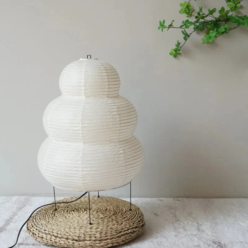 WabiLume Artistic Rice Paper Floor Lamp – Adjustable Wabi-Sabi Style Lighting for Modern Interiors