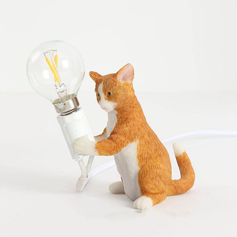 PurrBright Cat Figurine Table Lamp