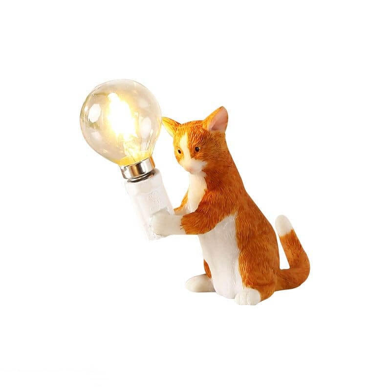 PurrBright Cat Figurine Table Lamp