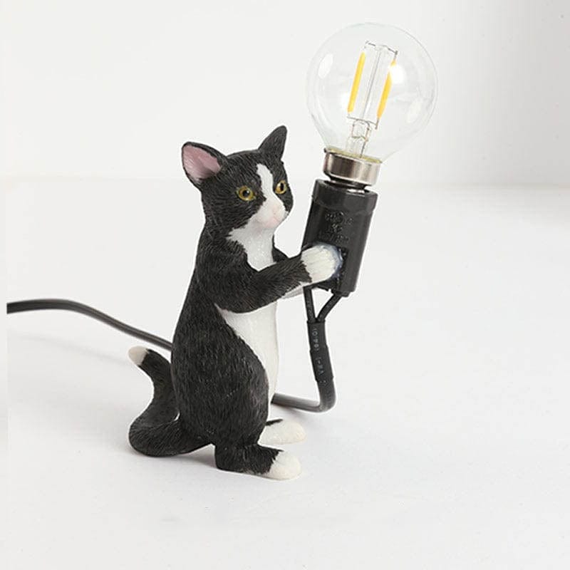 PurrBright Cat Figurine Table Lamp