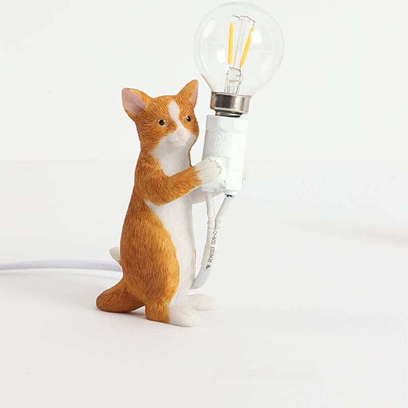 PurrBright Cat Figurine Table Lamp
