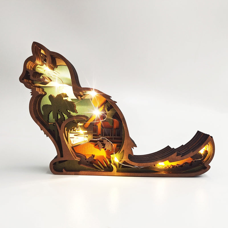 Everly 3D Handcrafted Wooden Animal Sculpture – Unique Art Decor & Gift