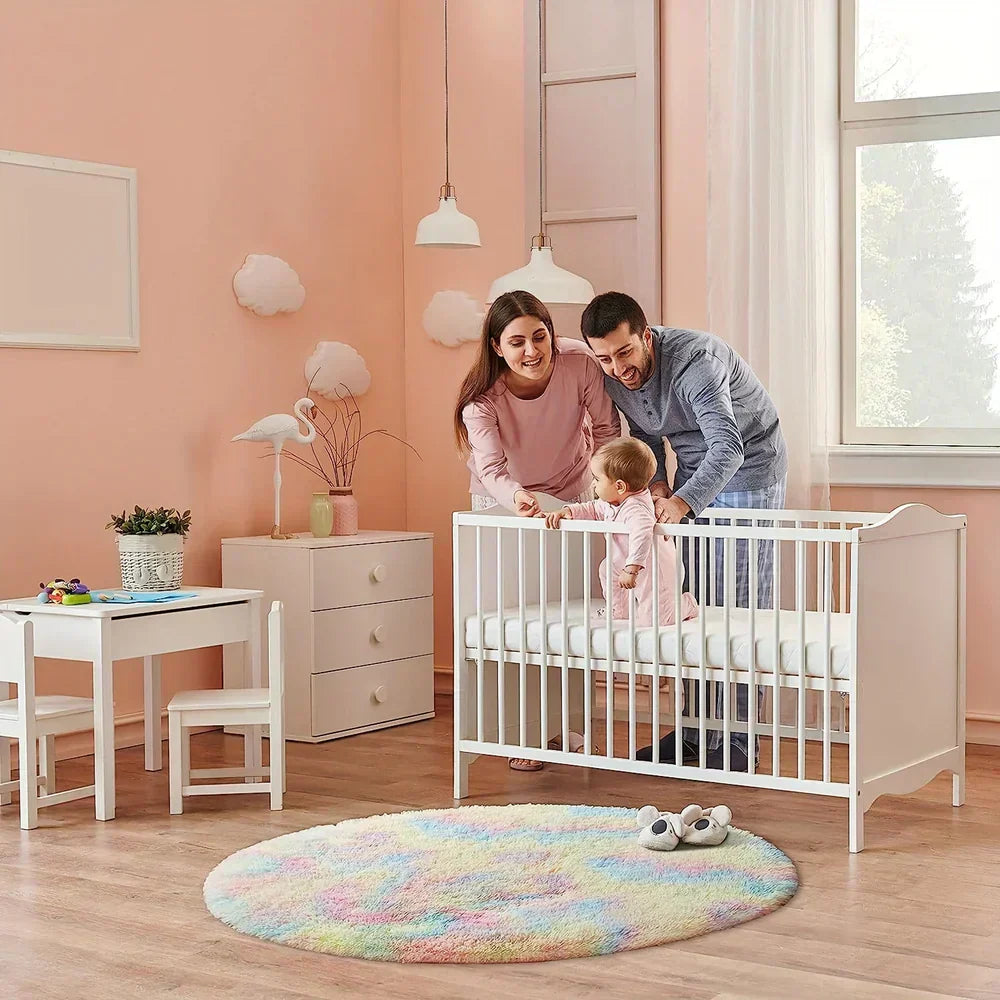 CloudNest - Ultra-soft and luxurious round rug for a cozy living room