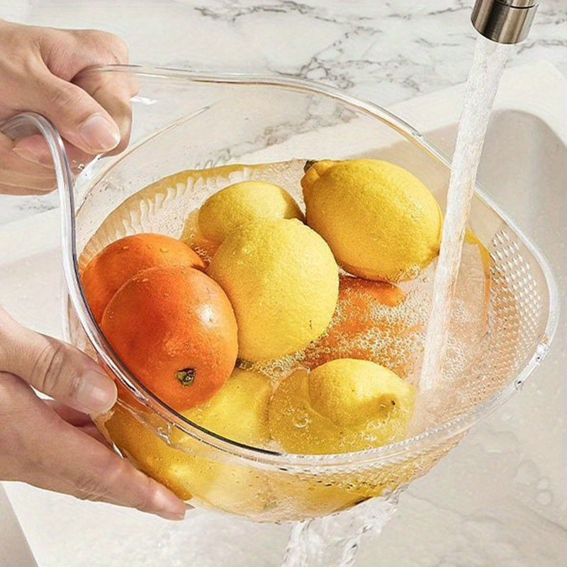 MultiDrain Rice Washing Bowl – Multifunctional Strainer & Drain Basket