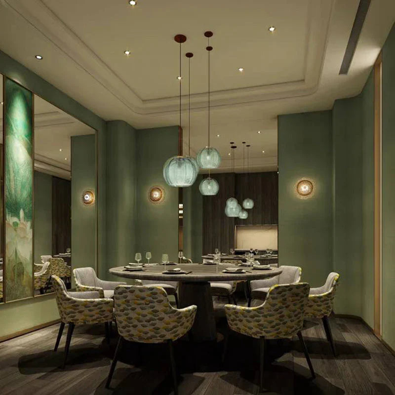 ElegantLeaf - Textured Pendant Light Glass Shade for Soft Ambient Glow