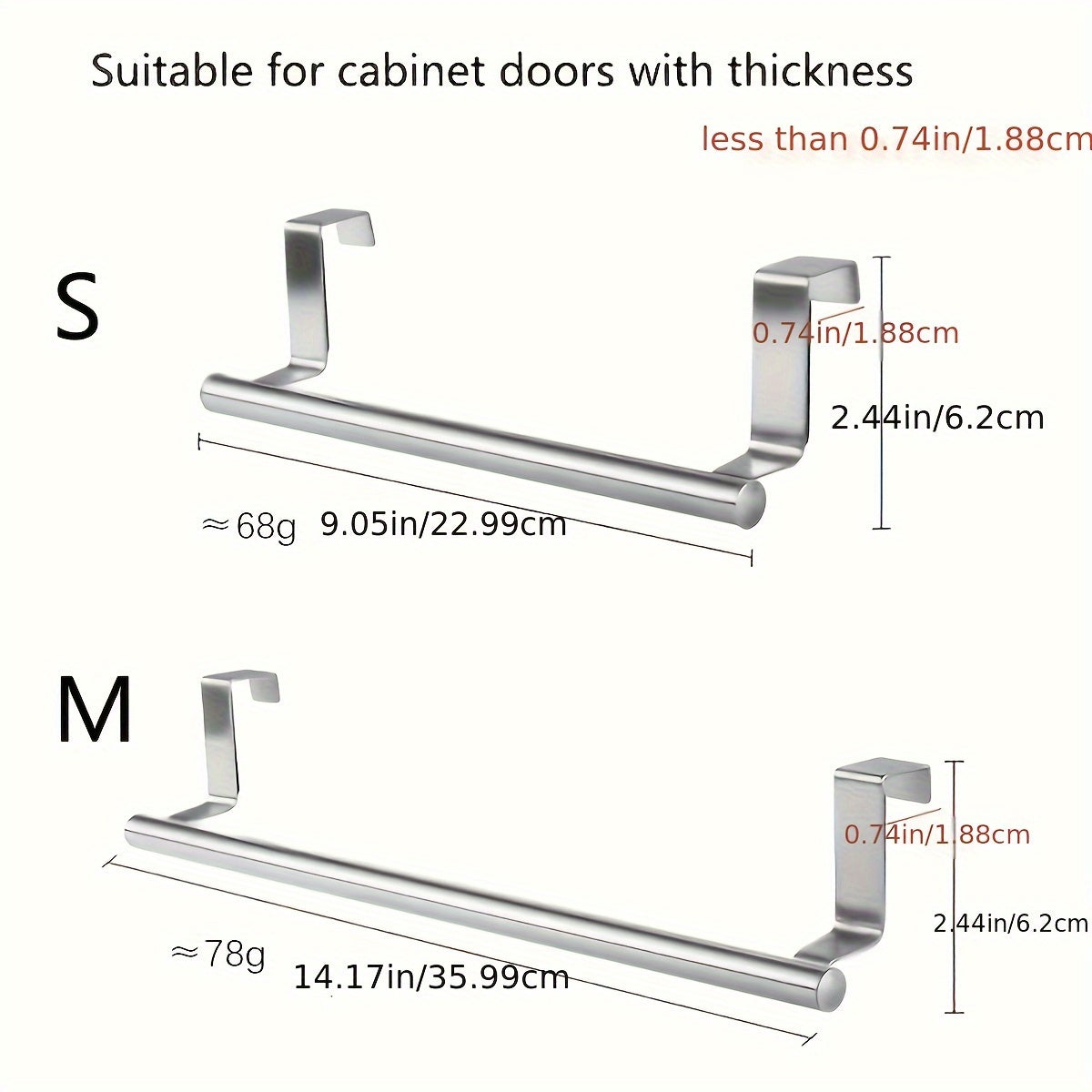Raxel Over-the-Door Towel Holder – Space-Saving Stainless Steel Rack