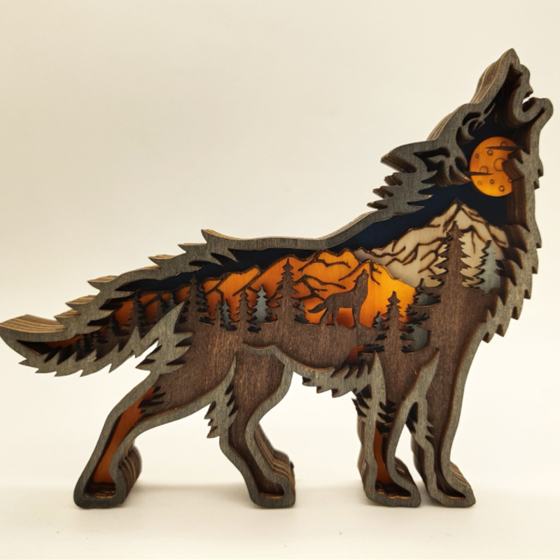 Everly 3D Handcrafted Wooden Animal Sculpture – Unique Art Decor & Gift