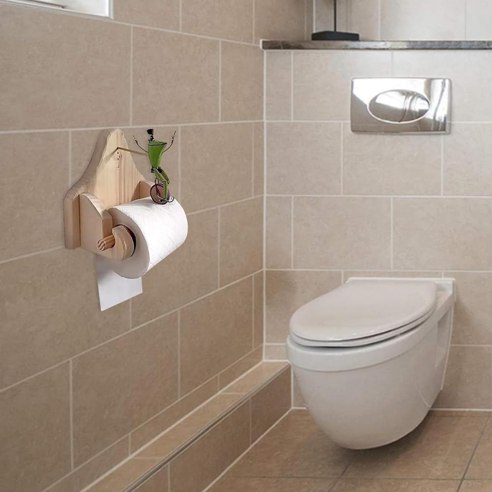 FroggyCycle - Playful Frog Unicycle Toilet Paper Holder