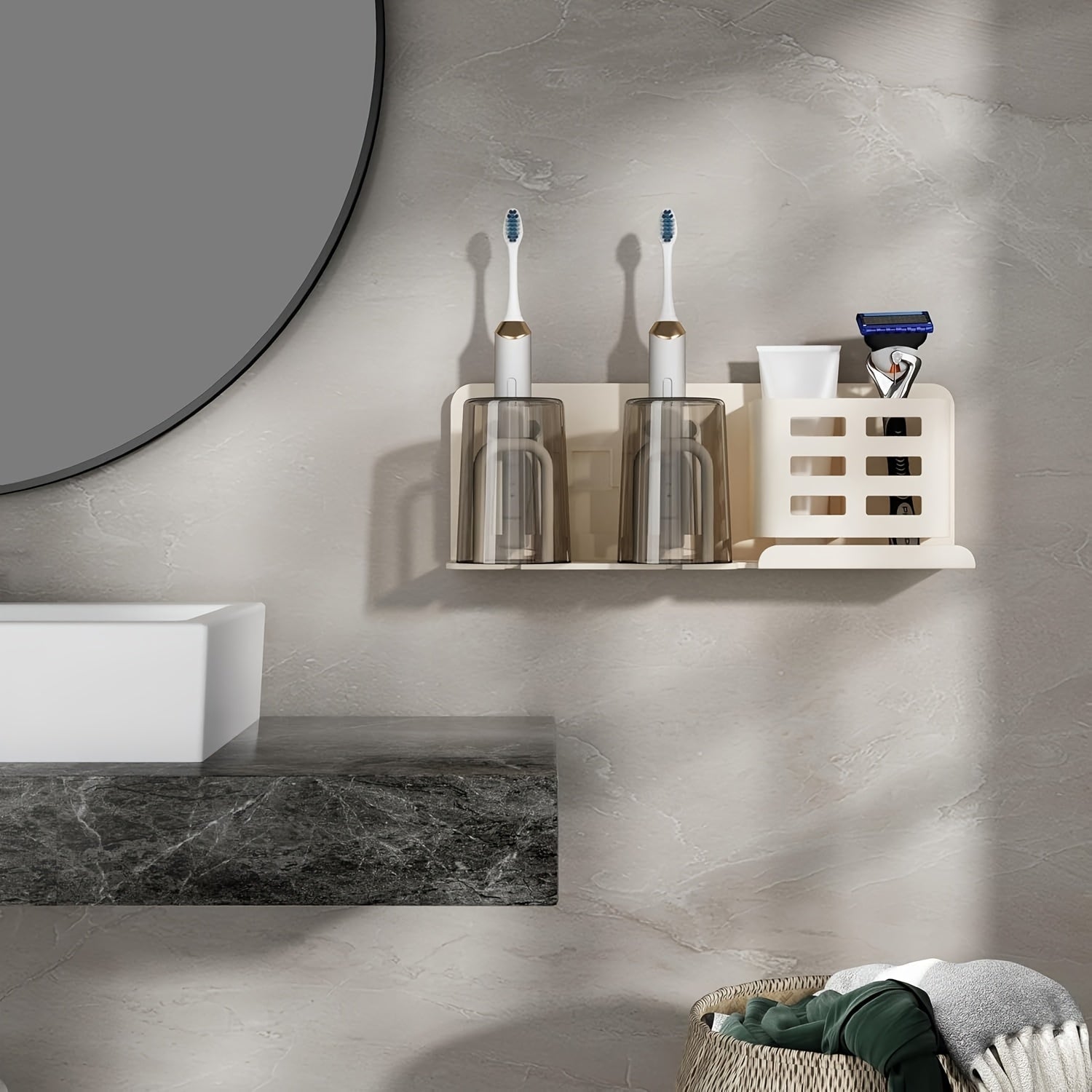 CleanHold Wall-Mounted Electric Toothbrush Organizer