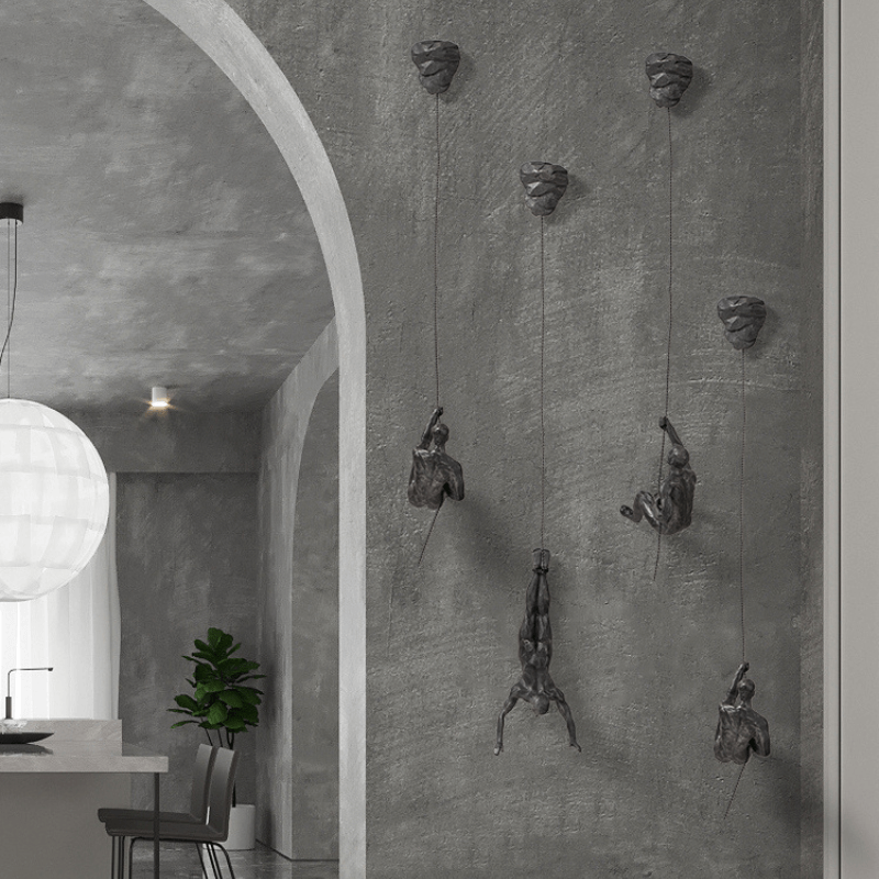 Elevate Climbing Man Wall Decor Set – Modern 3D Art for Unique Interiors