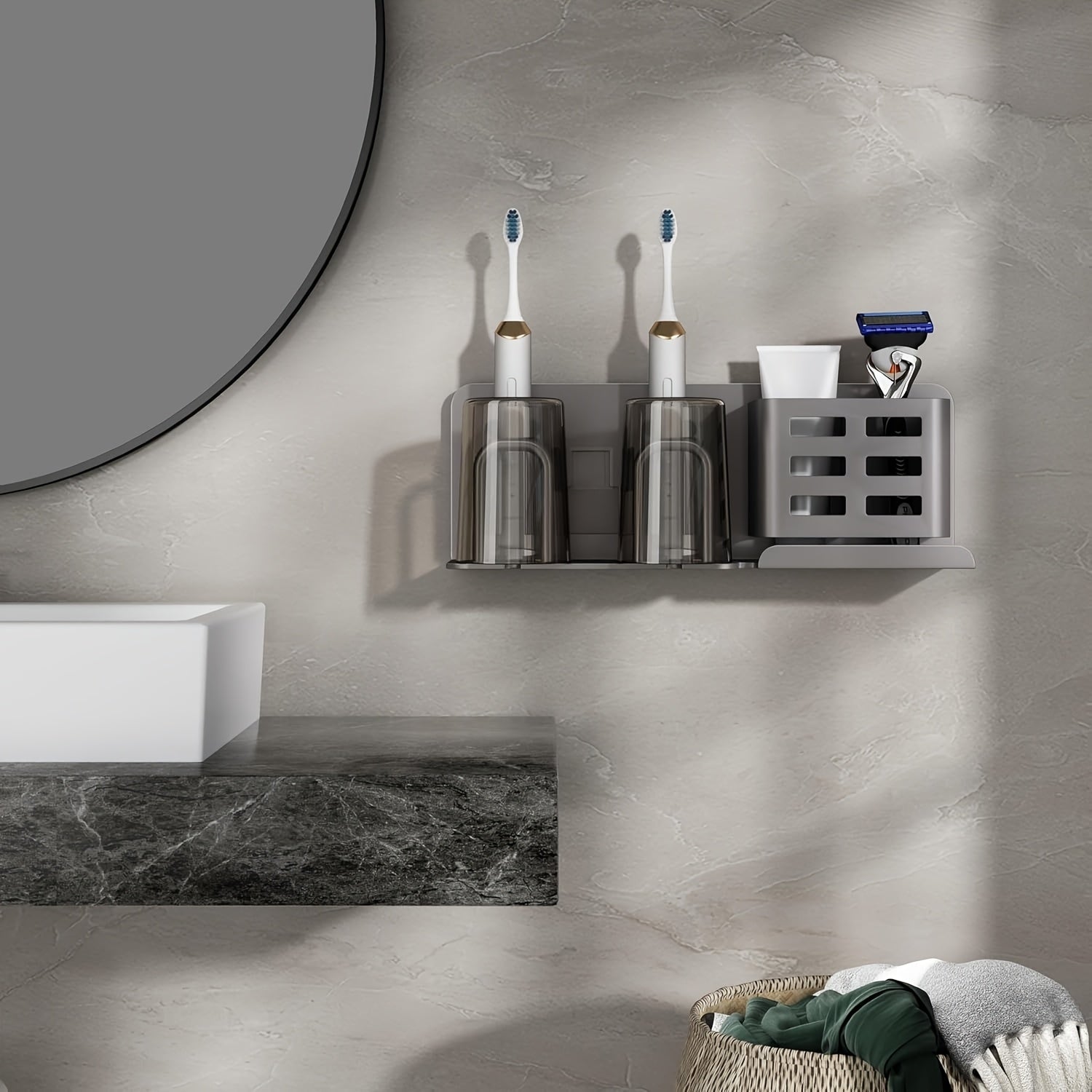 CleanHold Wall-Mounted Electric Toothbrush Organizer