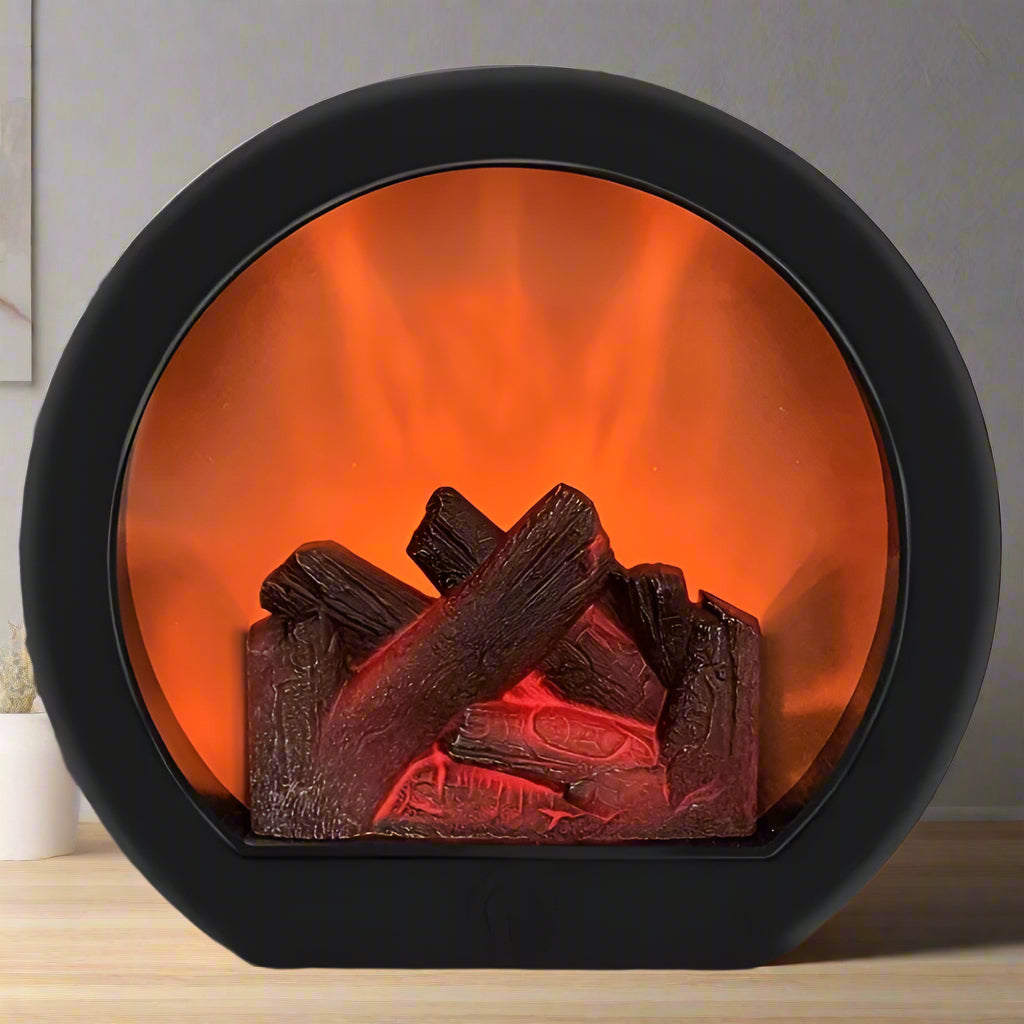 GlowHearth - Portable Electric Fireplace with Realistic Flame Effect