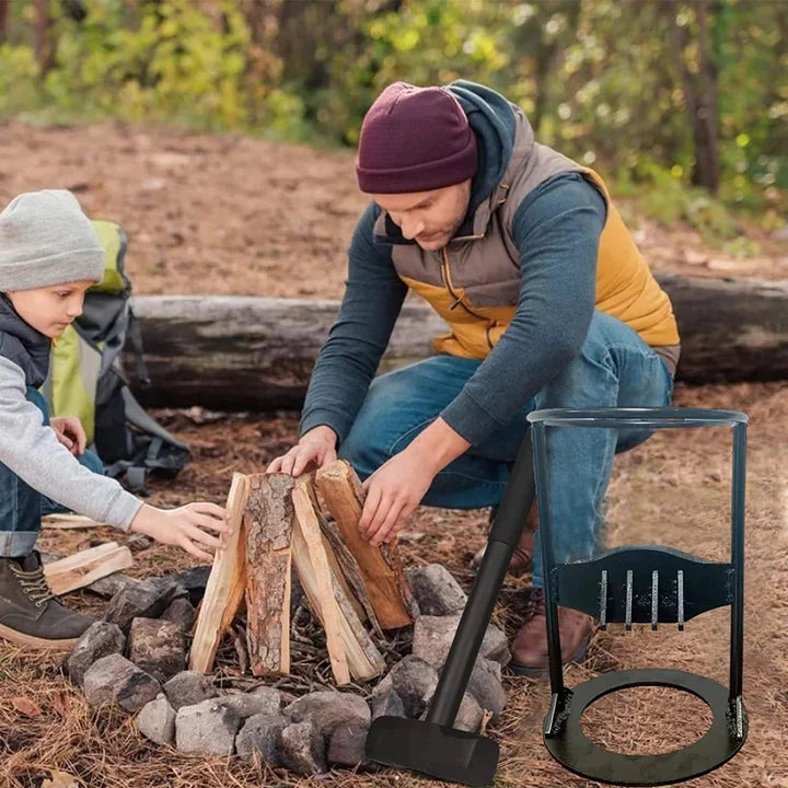 LogSplit Pro Heavy-Duty Firewood Splitter – Efficient Manual Tool for Safe and Easy Wood Splitting