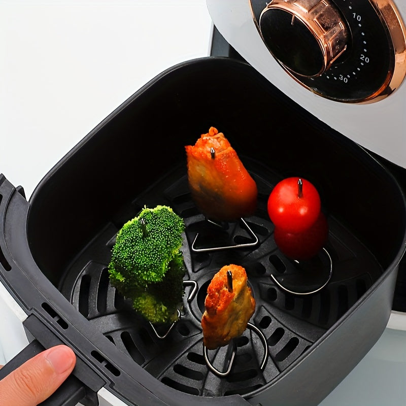 GrillMaster 10-Piece Stainless Steel Skewers – Perfect for Air Fryer & Oven