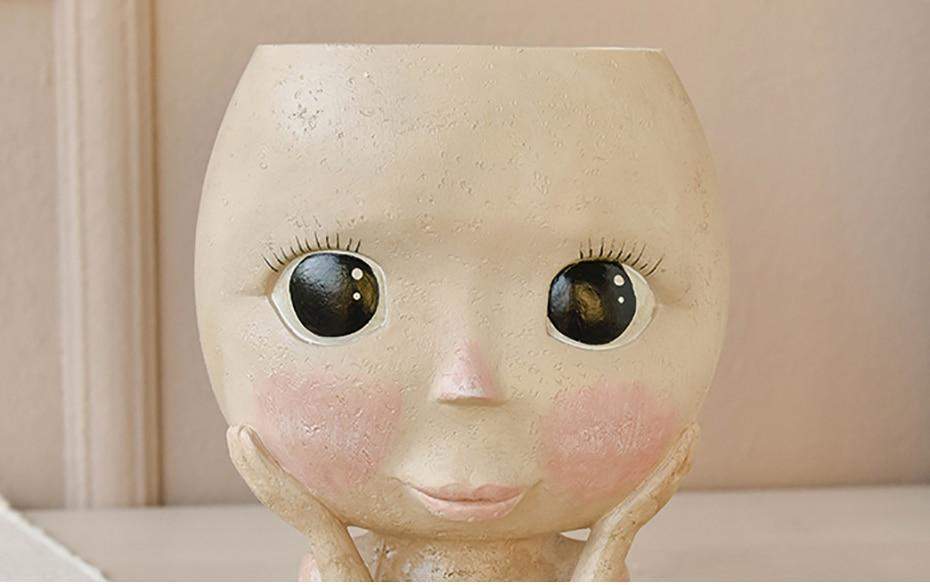 BloomCharm Artistic Face Planter – Stylish Decorative Flower Pot