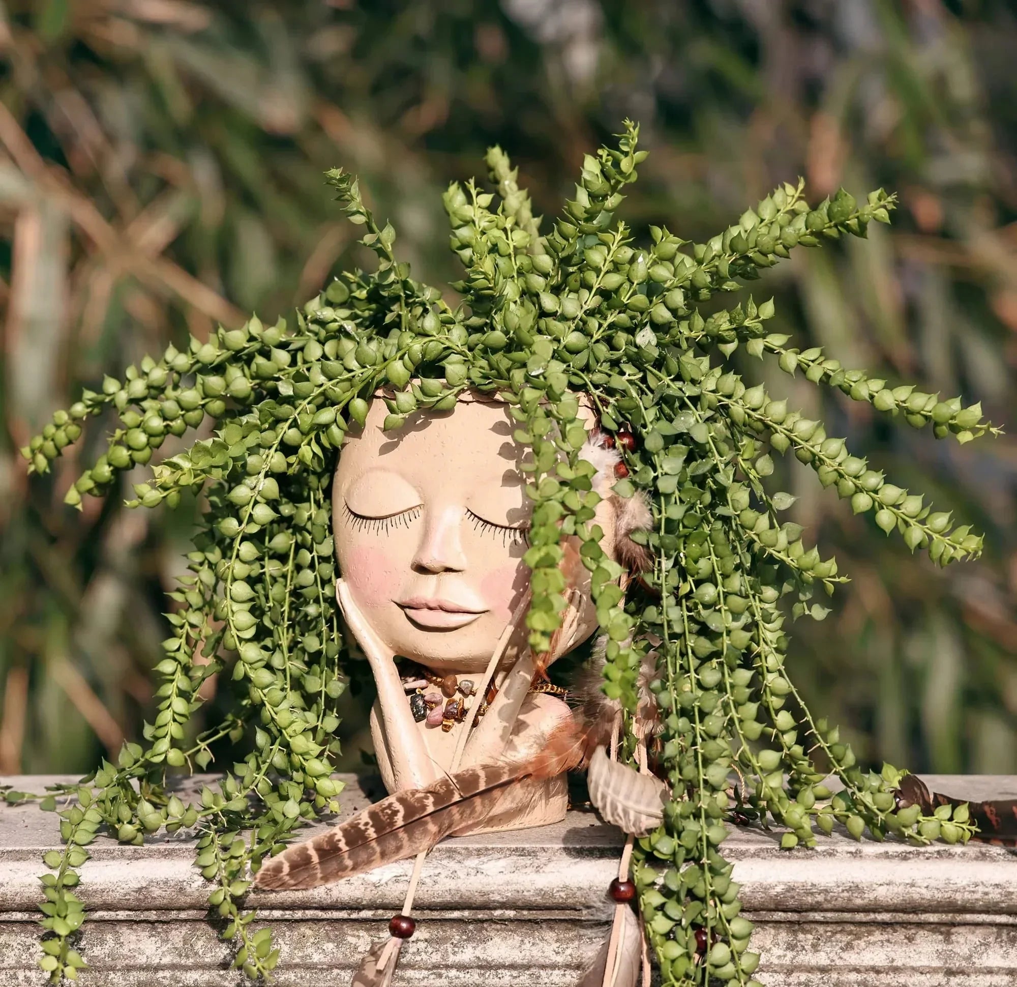 BloomCharm Artistic Face Planter – Stylish Decorative Flower Pot