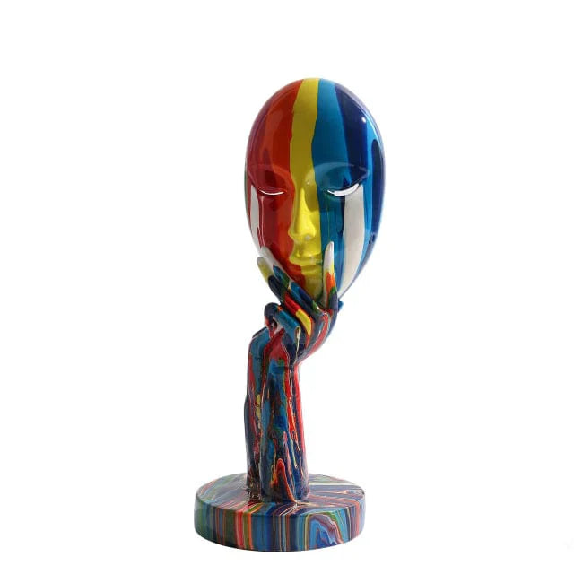 Modern Colorful Female Face Wall Art – Unique Home Decor
