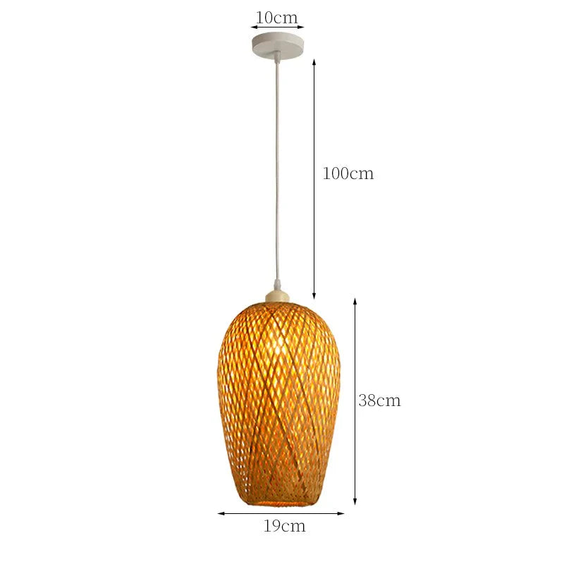 NaturalElegance -  Warm Woven Rattan Pendant Light