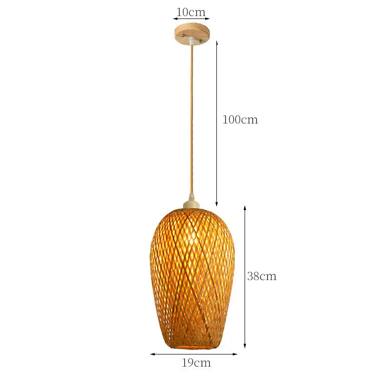 NaturalElegance -  Warm Woven Rattan Pendant Light