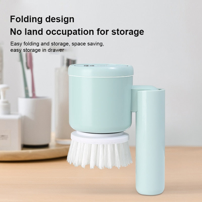 PowerScrub - Cordless Electric Cleaning Brush with Interchangeable Heads