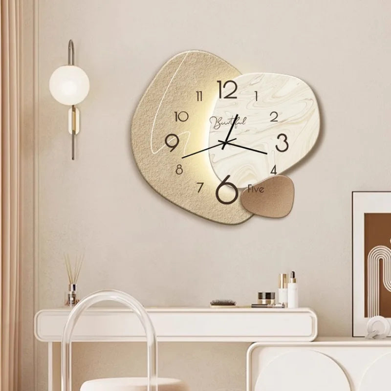 ArtTime – Modern Abstract Wall Clock with Marble Accent