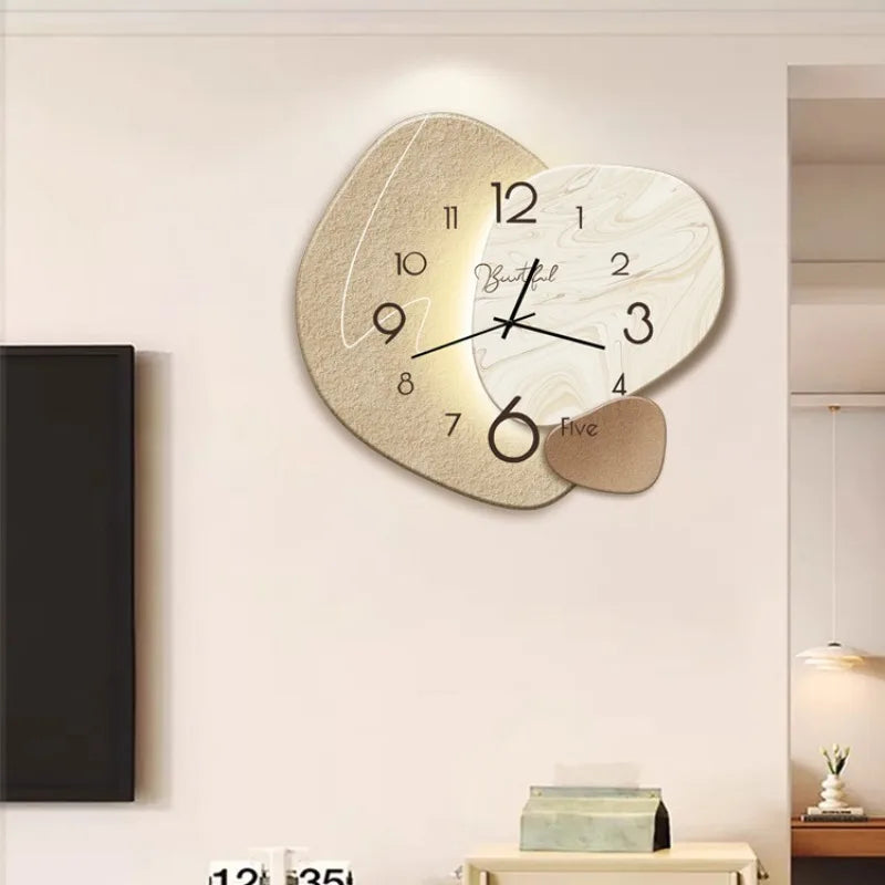 ArtTime – Modern Abstract Wall Clock with Marble Accent