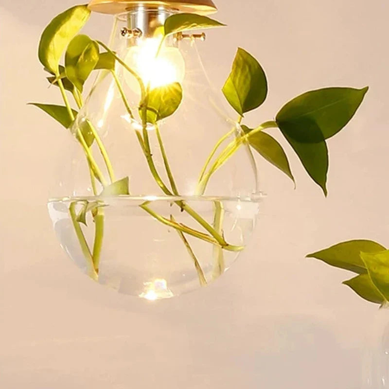 BotanicaGlow – Hanging Glass Planter Pendant Lights