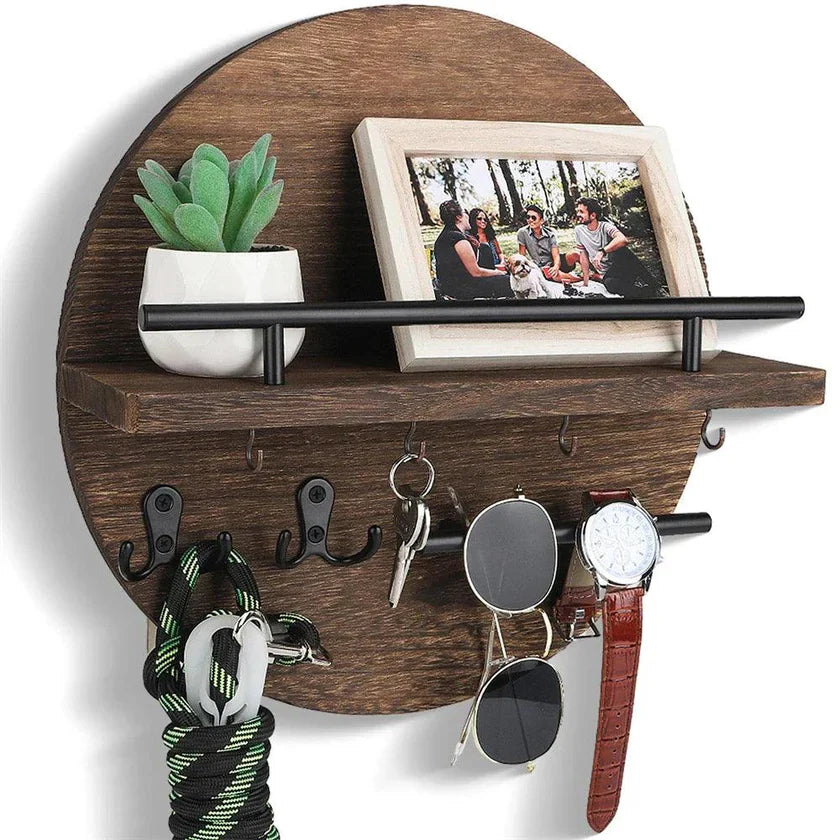 StylishOrganizer - Key Holder and Shelf for Smart Entryway Storage