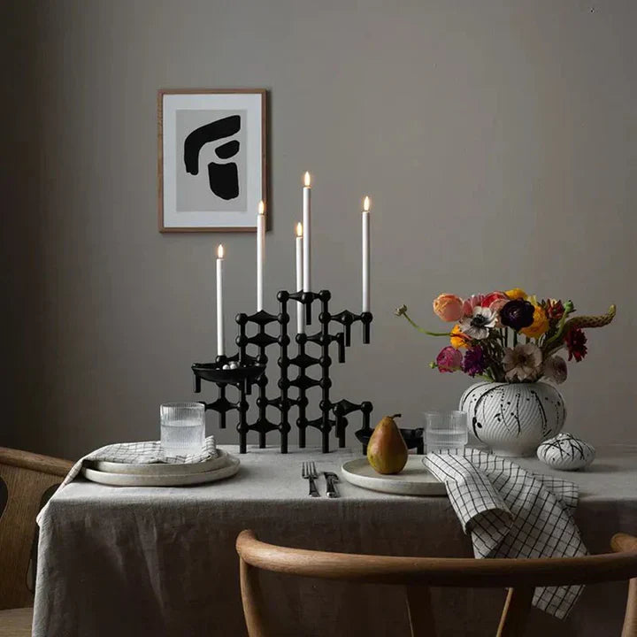 LumiCore Sculptural Candle Holder – Modern Geometric Candle Stand for Elegant Interiors