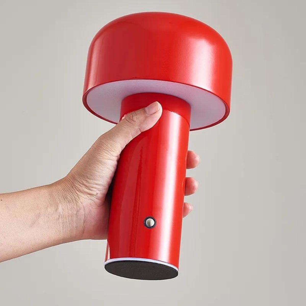 LumiShroom - Modern Mushroom Table Lamp with Cylindrical Base