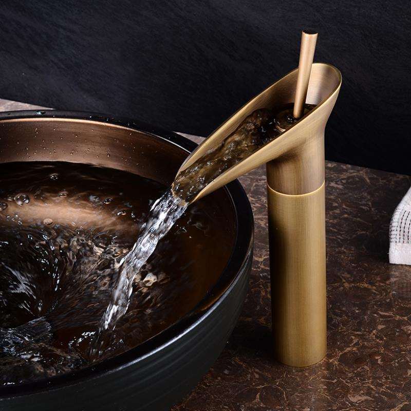 AquaFalls Vintage Waterfall Bathroom Faucet
