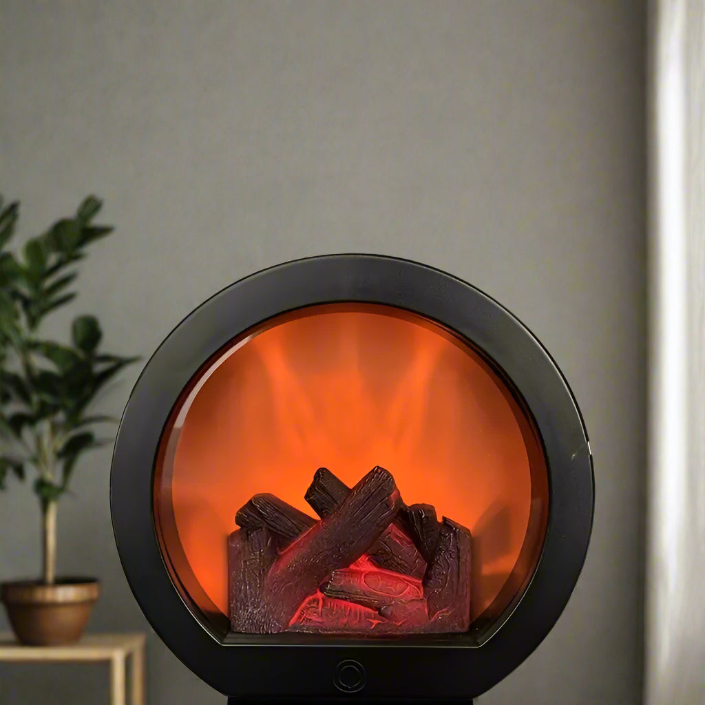 GlowHearth - Portable Electric Fireplace with Realistic Flame Effect