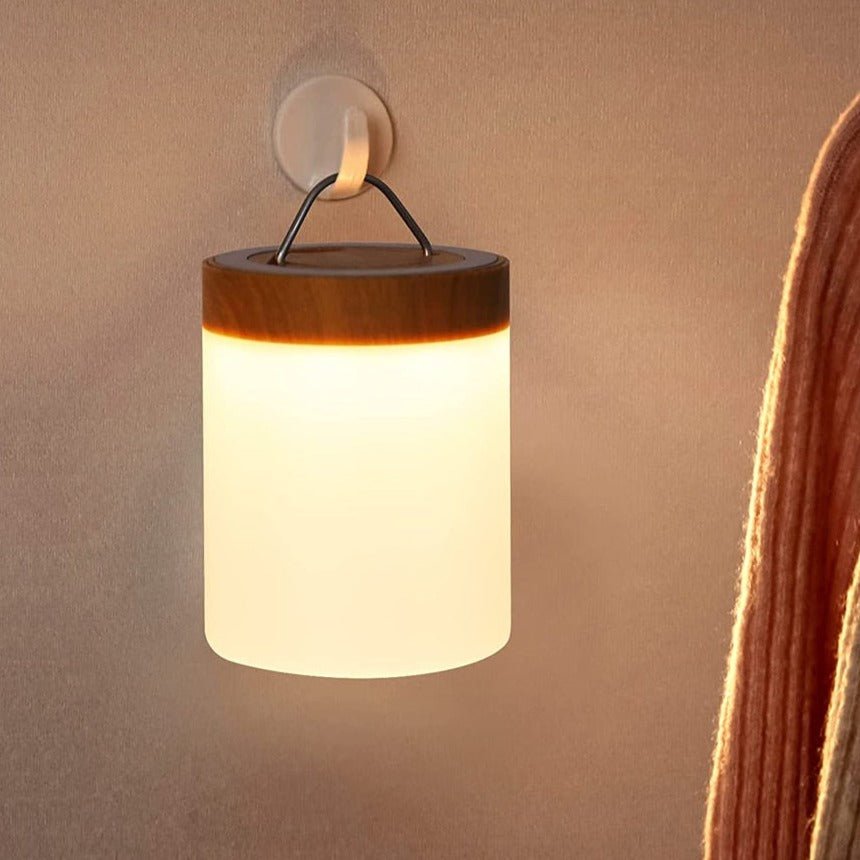 LumiNest - Modern Bedside Table Lamp with Wood Base