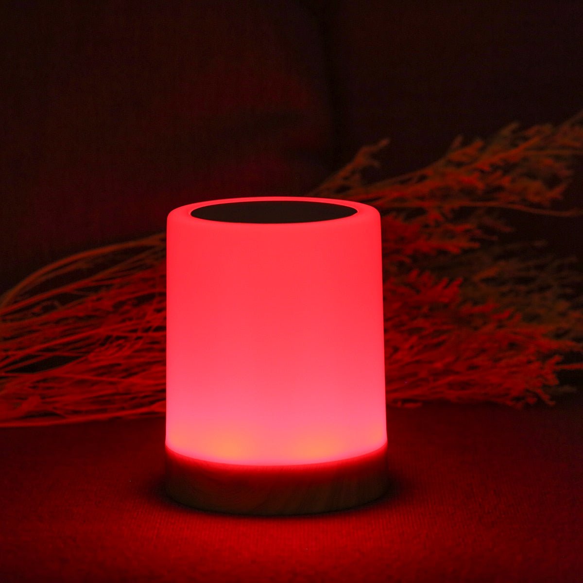 LumiNest - Modern Bedside Table Lamp with Wood Base