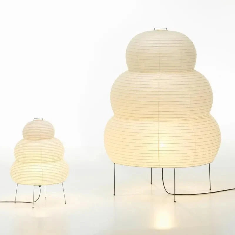WabiLume Artistic Rice Paper Floor Lamp – Adjustable Wabi-Sabi Style Lighting for Modern Interiors
