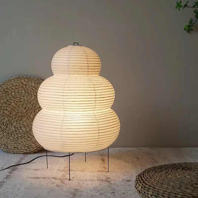 WabiLume Artistic Rice Paper Floor Lamp – Adjustable Wabi-Sabi Style Lighting for Modern Interiors