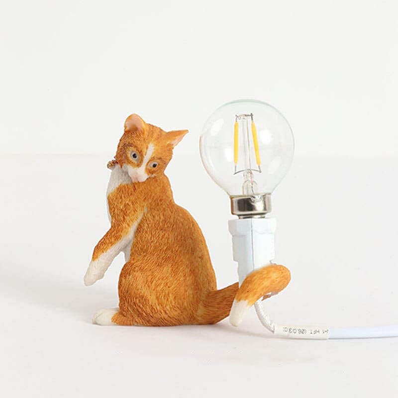 PurrBright Cat Figurine Table Lamp