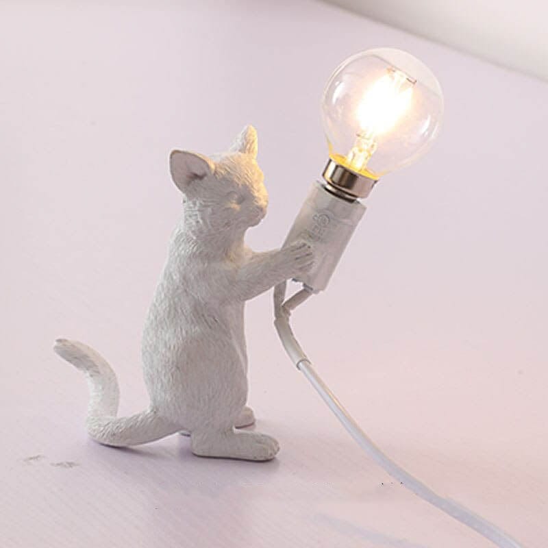 PurrBright Cat Figurine Table Lamp