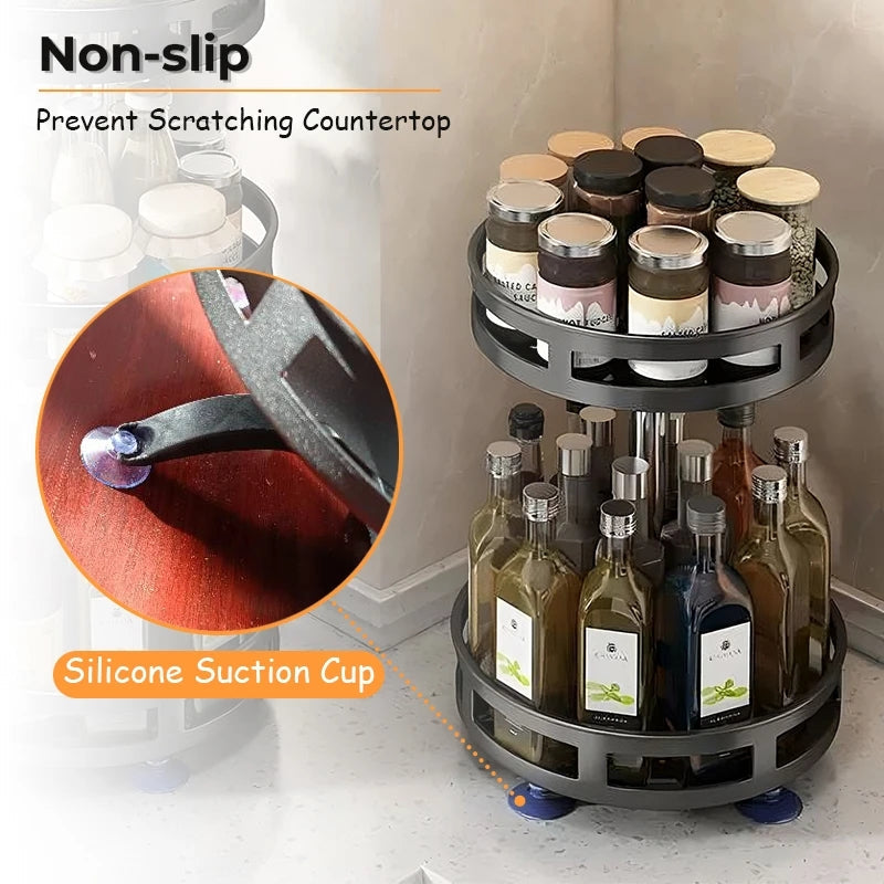 Ultimate 360° Rotating Organizer | Space-Saving Storage